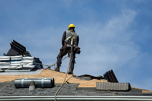 Professional Roofing technician working in Leawood, KS